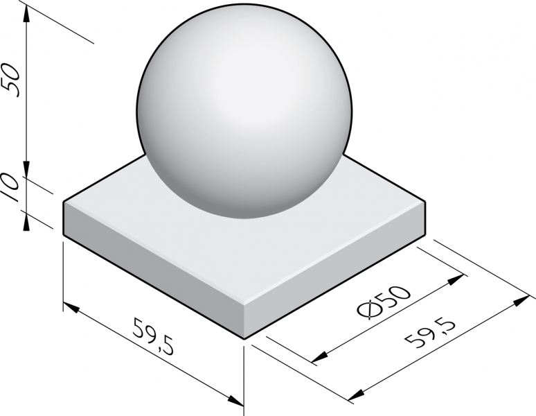 Boule décorative Sphere 50 avec socle