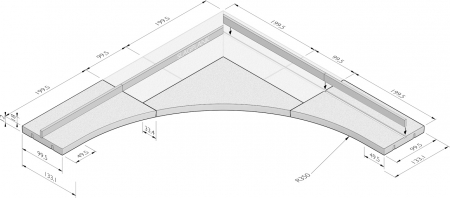 Hoekoplossing Green & Protect Infill Barrier R=3,50