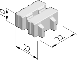 Eco Block semi-ouvert motif à lignes