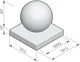 Boule décorative Sphere 50 avec socle